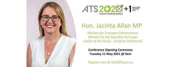 Hon. Jacinta Allan to Open Australian Tunnelling Conference 2020+1 ...